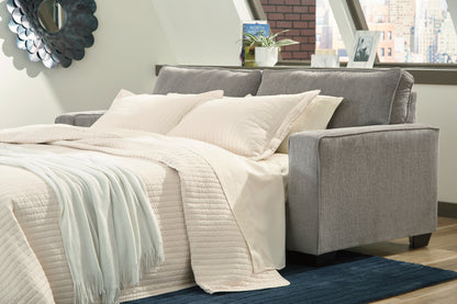 Haines Furniture Outlet - Ashley Furniture - Altari Living Room - Queen Sofa Sleeper / Alloy - 8721439