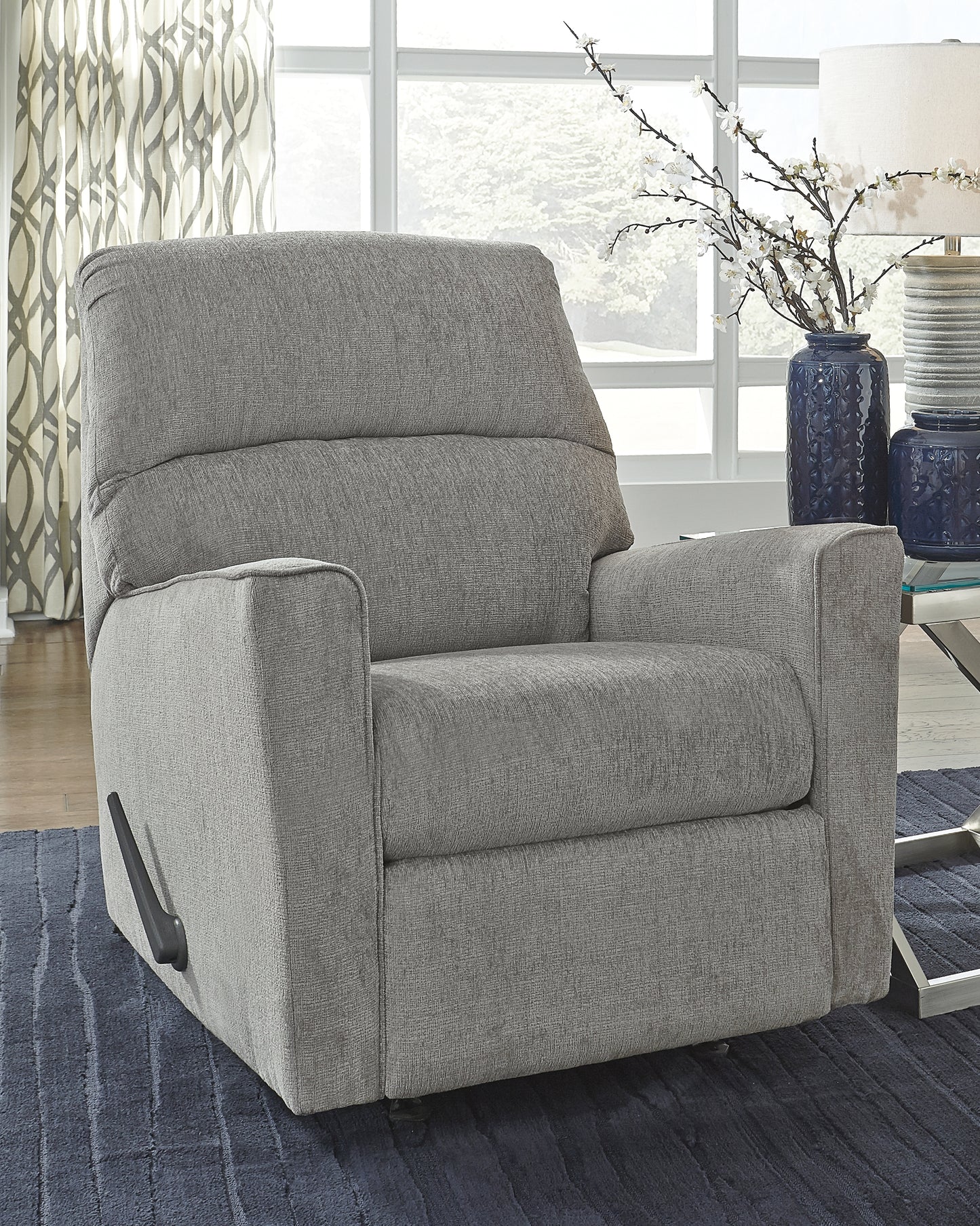 Haines Furniture Outlet - Ashley Furniture - Altari Living Room - Rocker Recliner / Alloy - 8721425