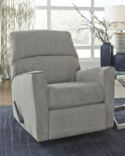 Haines Furniture Outlet - Ashley Furniture - Altari Living Room - Rocker Recliner / Alloy - 8721425