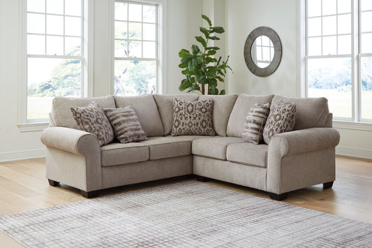 Haines Furniture Outlet - Ashley Furniture - Claireah Sectional - LAF 2-Piece Sectional / Umber - 90603S1