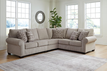 Haines Furniture Outlet - Ashley Furniture - Claireah Sectional - RAF 3-Piece Sectional / Umber - 90603S4