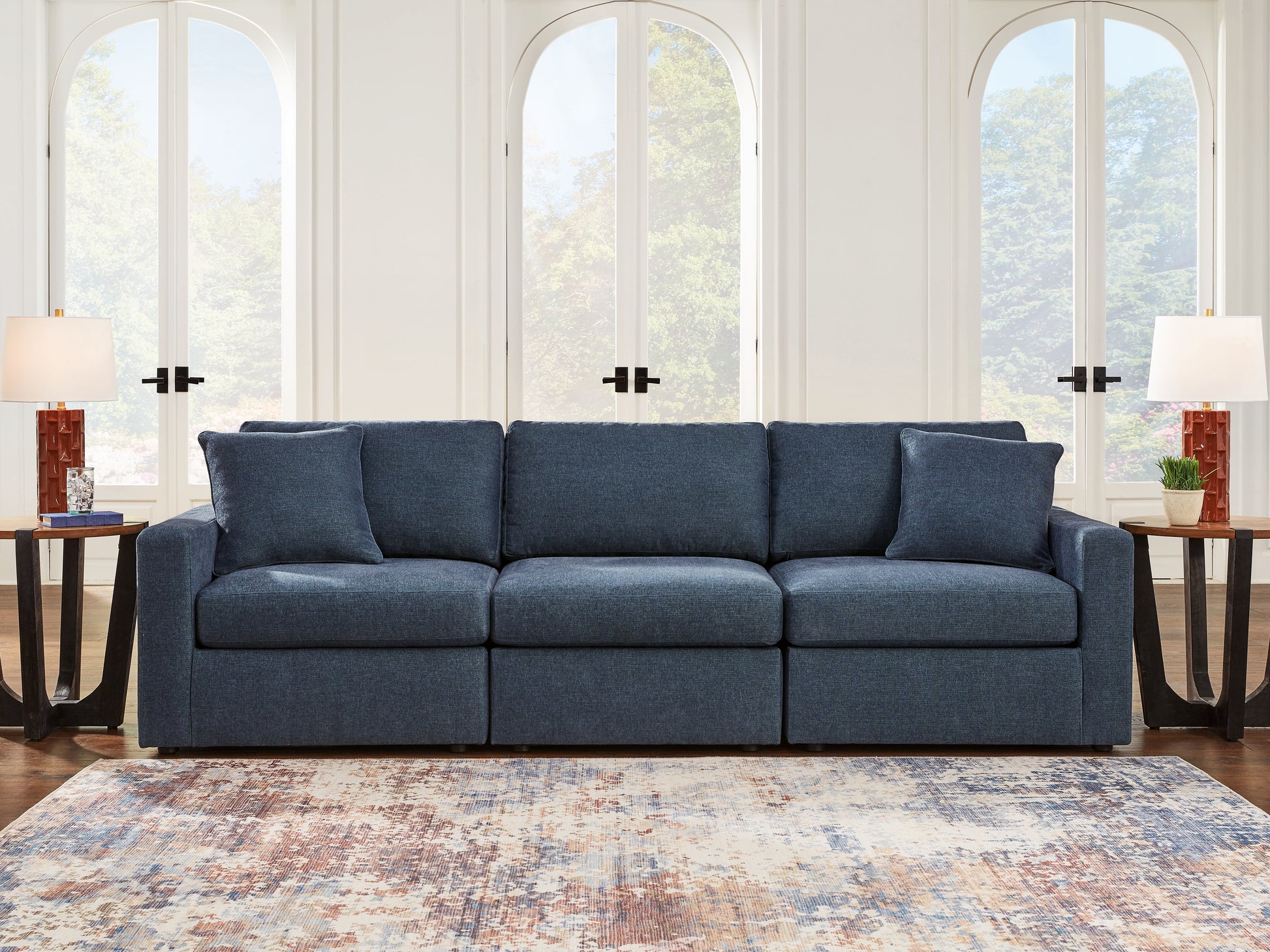 Haines Furniture Outlet - Ashley Furniture - Modmax Sectional - RAF 3-Piece Sectional / Ink - 92101S2