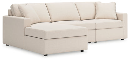 Haines Furniture Outlet - Ashley Furniture - Modmax Sectional - RAF 3-Piece Sectional with Chaise / Oyster - 92103S17