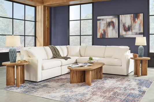 Haines Furniture Outlet - Ashley Furniture - Modmax Sectional - RAF 7-Piece Sectional with Audio Console / Ink - 92121S75