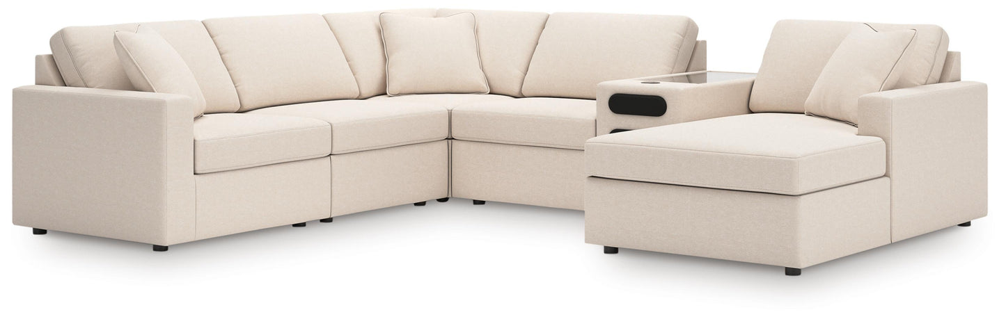 Haines Furniture Outlet - Ashley Furniture - Modmax 6-Piece Sectional with Audio System and Chaise - RAF 6-Piece Sectional with Audio System and Chaise - 92103S51