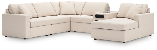Haines Furniture Outlet - Ashley Furniture - Modmax 6-Piece Sectional with Audio System and Chaise - RAF 6-Piece Sectional with Audio System and Chaise - 92103S51