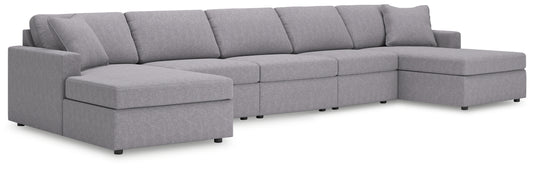 Haines Furniture Outlet - Ashley Furniture - Modmax 5-Piece Double Chaise Sectional - 5-Piece Double Chaise Sectional - 92104S125