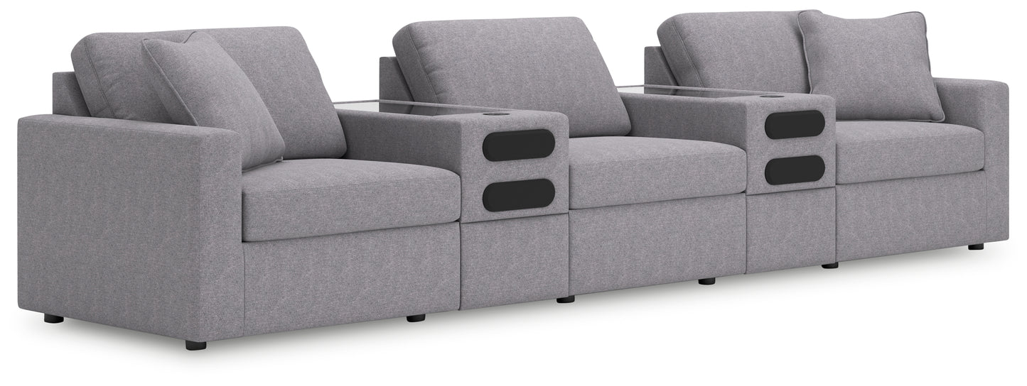 Haines Furniture Outlet - Ashley Furniture - Modmax Sectional - RAF 5-Piece Sectional / Granite - 92104S15