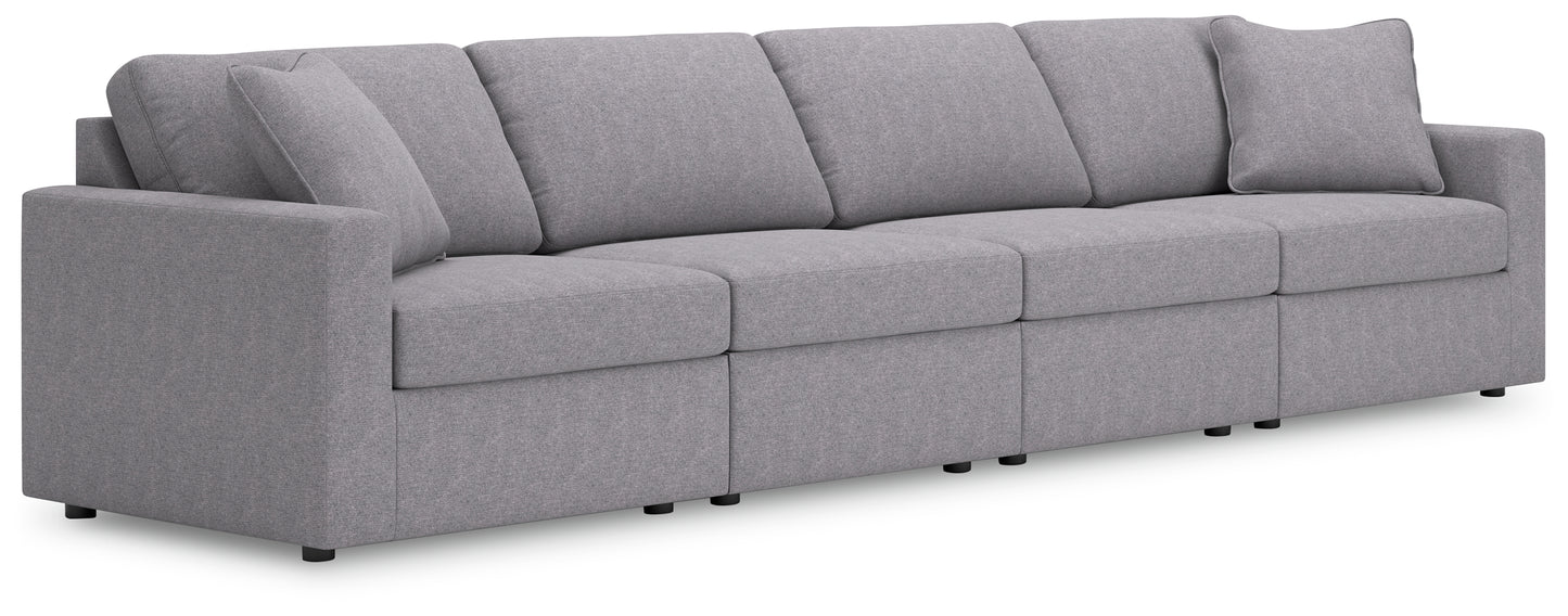 Haines Furniture Outlet - Ashley Furniture - Modmax Sectional - RAF 4-Piece Sectional / Granite - 92104S10