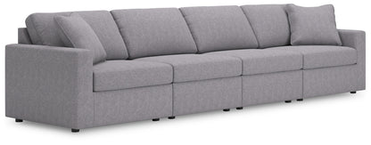 Haines Furniture Outlet - Ashley Furniture - Modmax Sectional - RAF 4-Piece Sectional / Granite - 92104S10
