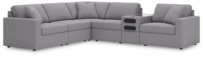 Haines Furniture Outlet - Ashley Furniture - Modmax Sectional - RAF 6-Piece Sectional / Granite - 92104S14