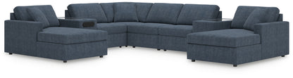 Haines Furniture Outlet - Ashley Furniture - Modmax Sectional - RAF 8-Piece Sectional with Chaise / Ink - 92121S31