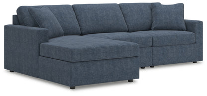 Haines Furniture Outlet - Ashley Furniture - Modmax Sectional - RAF 3-Piece Sectional with Chaise / Ink - 92121S17