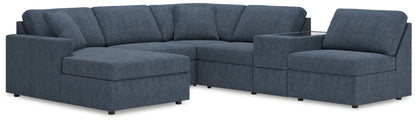 Haines Furniture Outlet - Ashley Furniture - Modmax Sectional - RAF 6-Piece Sectional with Chaise / Ink - 92121S21
