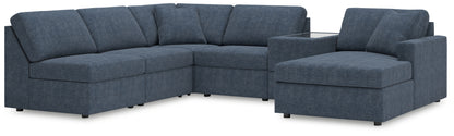 Haines Furniture Outlet - Ashley Furniture - Modmax Sectional - 6-Piece Sectional with Chaise and Storage Console / Ink - 92121S22