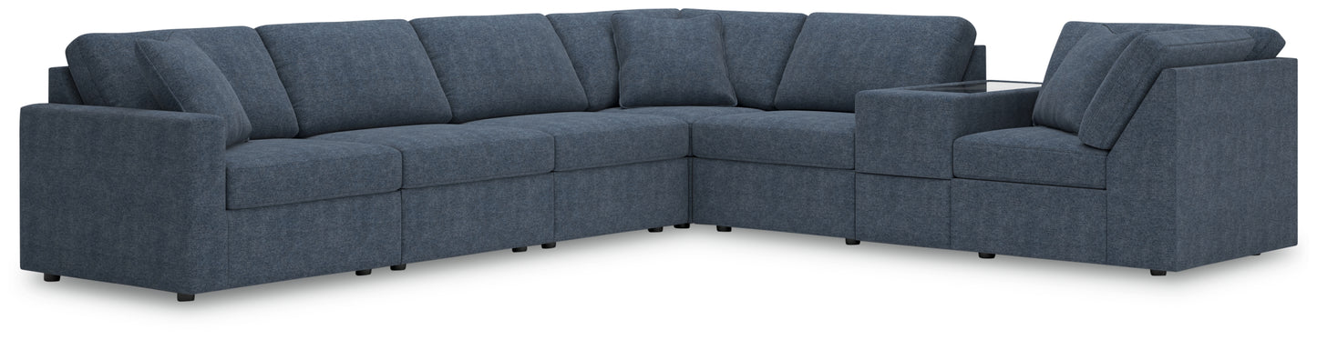 Haines Furniture Outlet - Ashley Furniture - Modmax Sectional - RAF 7-Piece Sectional / Ink - 92121S33