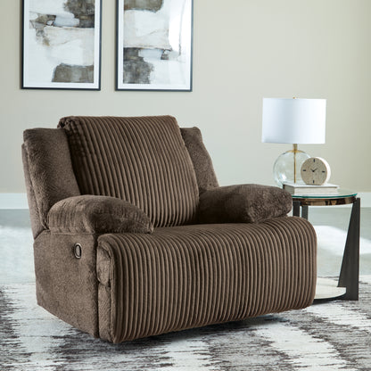 Haines Furniture Outlet - Ashley Furniture - Top Tier Living Room - Rocker Recliner / Chocolate - 9270525