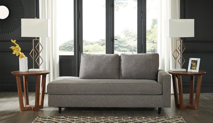 Haines Furniture Outlet - Ashley Furniture - Lyman Living Room - RAF Corner Chaise / Graphite - 9330317