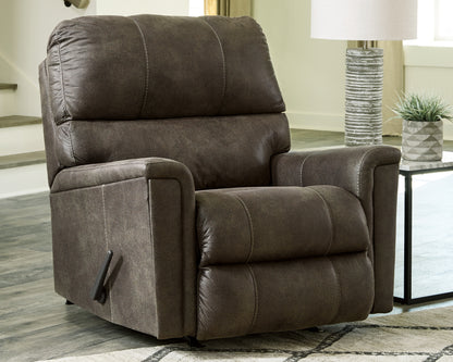 Haines Furniture Outlet - Ashley Furniture - Navi Living Room - Rocker Recliner / Smoke - 9400225