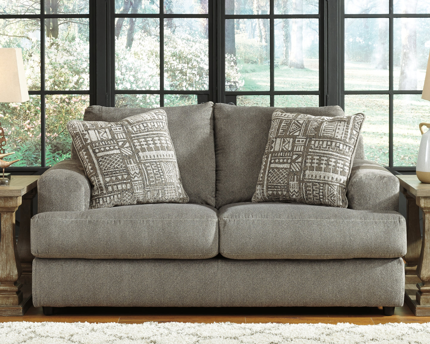 Haines Furniture Outlet - Ashley Furniture - Soletren Living Room - Oversized Accent Ottoman / Ash - 9510308