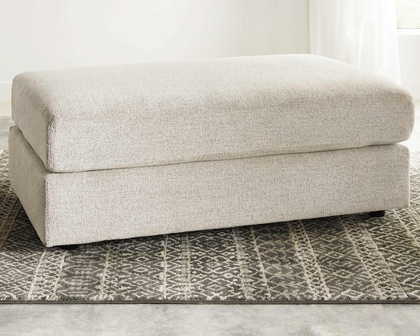 Haines Furniture Outlet - Ashley Furniture - Soletren Living Room - Oversized Accent Ottoman / Stone - 9510408
