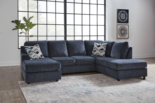 Haines Furniture Outlet - Ashley Furniture - Albar Place Sectional - LAF 2-Piece Sectional / Cobalt - 95302S1