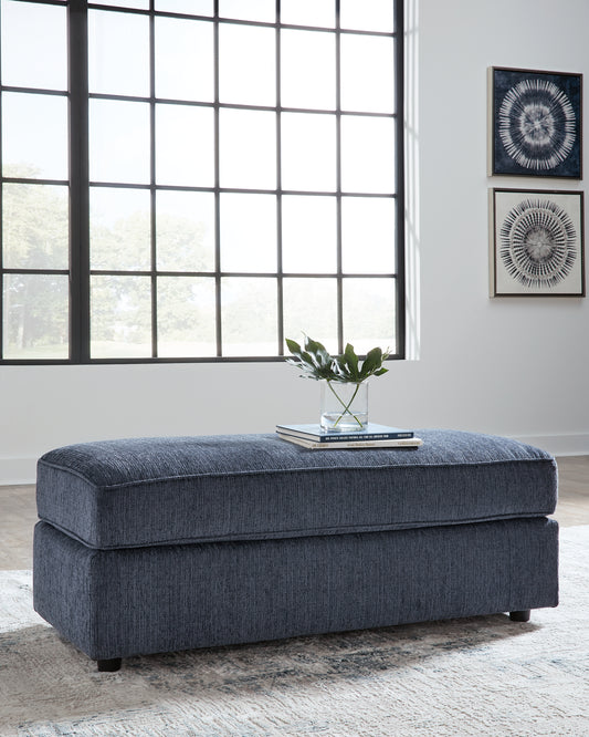 Haines Furniture Outlet - Ashley Furniture - Albar Place Living Room - Oversized Accent Ottoman / Cobalt - 9530208