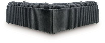 Haines Furniture Outlet - Ashley Furniture - Midnight-Madness Sectional - LAF 3-Piece Sectional / Gunmetal - 98105S5