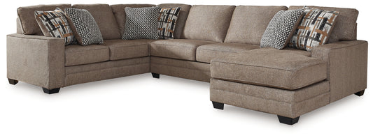 Haines Furniture Outlet - Ashley Furniture - Cannonbrook Sectional - LAF 3-Piece Sectional with Chaise / Nutmeg - 98201S2