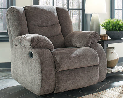 Haines Furniture Outlet - Ashley Furniture - Tulen Living Room - Rocker Recliner / Gray - 9860625