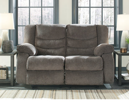 Haines Furniture Outlet - Ashley Furniture - Tulen Living Room - Reclining Loveseat / Gray - 9860686