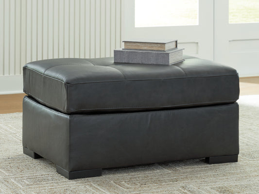 Haines Furniture Outlet - Ashley Furniture - Brindley Pier Living Room - Oversized Accent Ottoman / Fog - 9950308