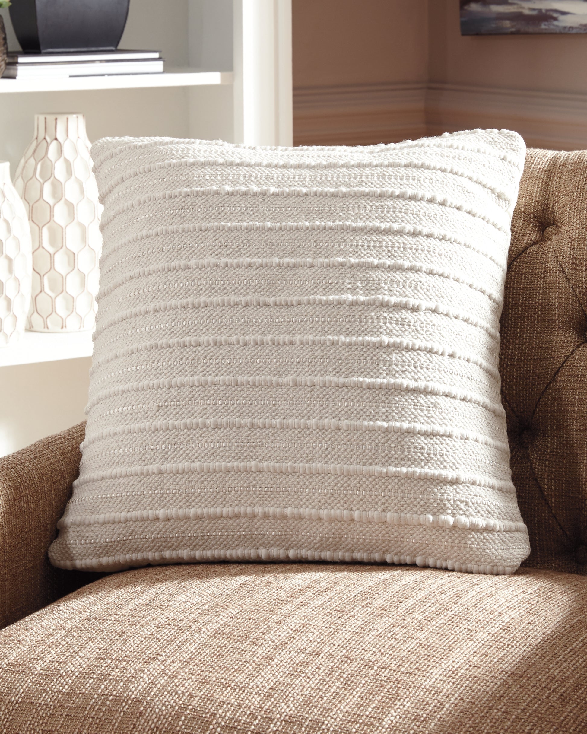 Haines Furniture Outlet - Ashley Furniture - Theban Pillows - Pillow (4/CS) / Cream - A1000454