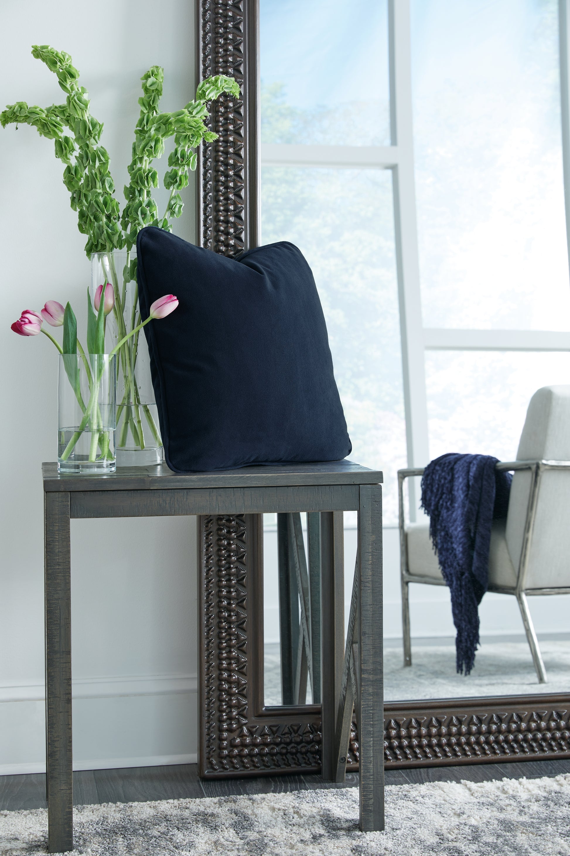Haines Furniture Outlet - Ashley Furniture - Caygan Pillows - Pillow (4/CS) / Ink - A1000916