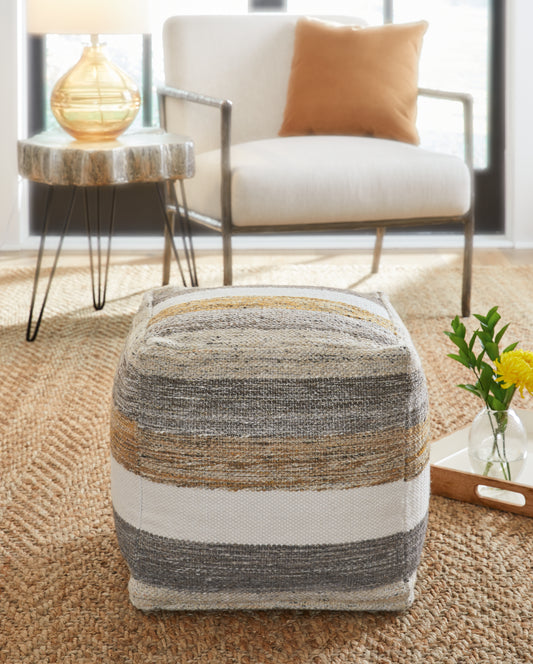 Haines Furniture Outlet - Ashley Furniture - Josalind Pouf - Pouf / Multi - A1000935