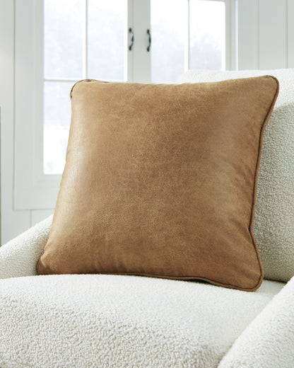 Haines Furniture Outlet - Ashley Furniture - Cortnie Pillows - Pillow (4/CS) / Caramel - A1000953