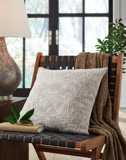 Haines Furniture Outlet - Ashley Furniture - Carddon Pillows - Pillow (4/CS) / Brown/White - A1000971