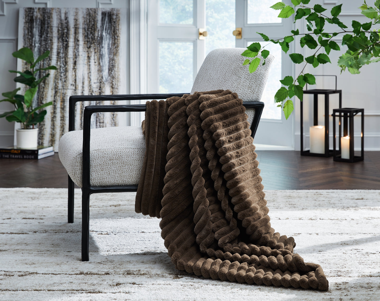 Haines Furniture Outlet - Ashley Furniture - Alsonwell Throw (Set of 3) - Throw (3/CS) / Brown - A1001082