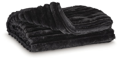 Haines Furniture Outlet - Ashley Furniture - Alsonwell Throw (Set of 3) - Throw (3/CS) / Black - A1001083