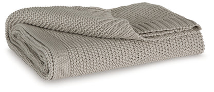 Haines Furniture Outlet - Ashley Furniture - Gayelery Throw (Set of 3) - Throw (3/CS) / Gray - A1001085