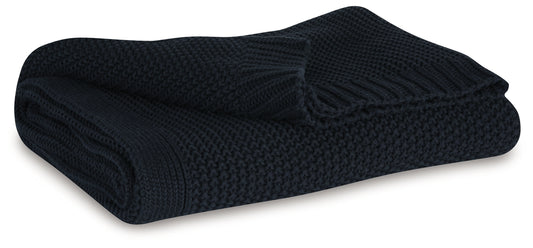 Haines Furniture Outlet - Ashley Furniture - Gayelery Throw (Set of 3) - Throw (3/CS) / Black - A1001086