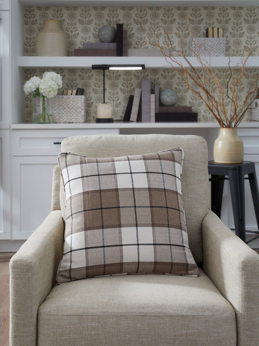 Haines Furniture Outlet - Ashley Furniture - Godricton Pillows - Pillow (4/CS) / Brown/Black/Cream - A1001103