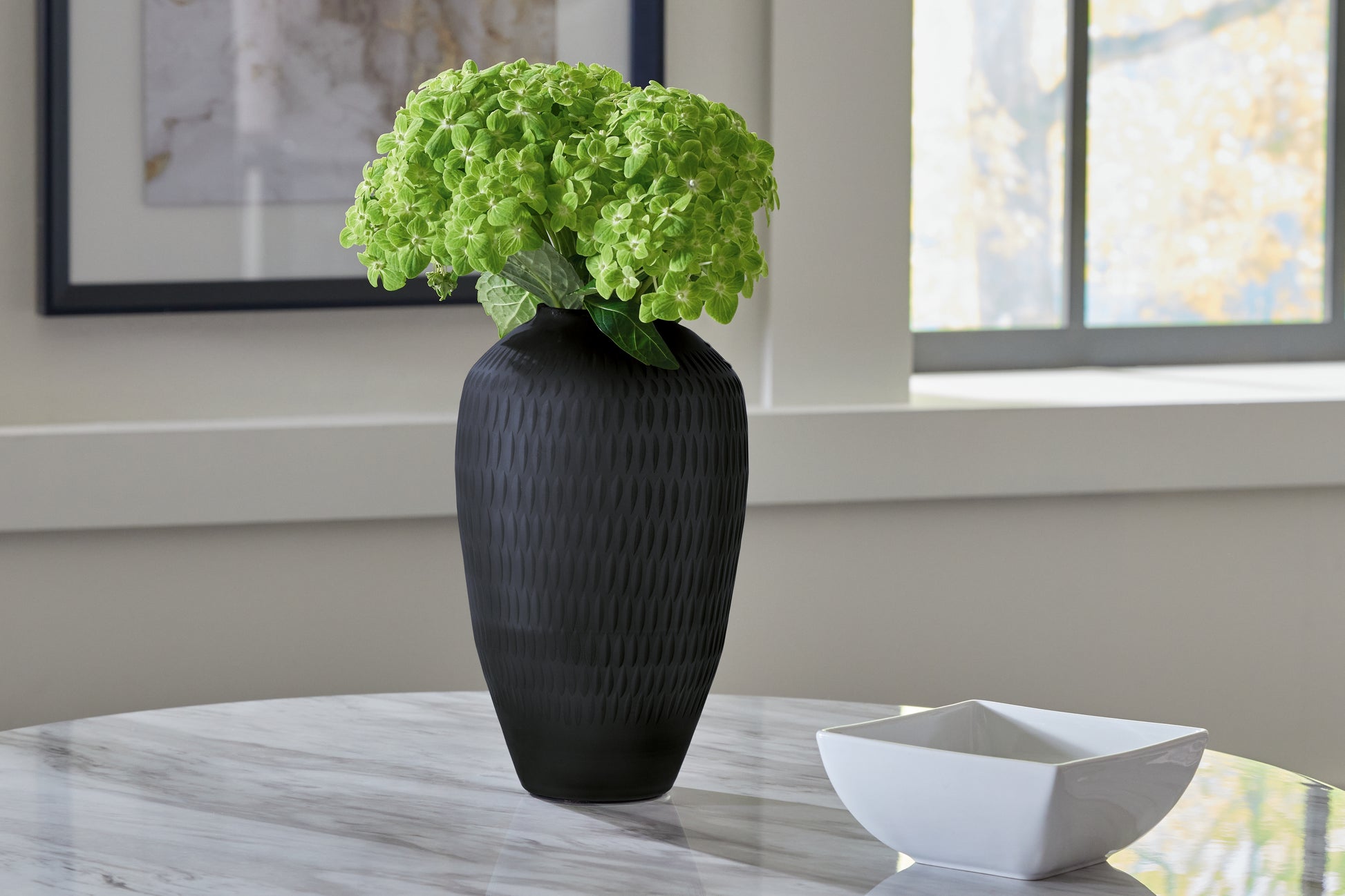 Haines Furniture Outlet - Ashley Furniture - Etney Vase - Vase / Slate - A2000509