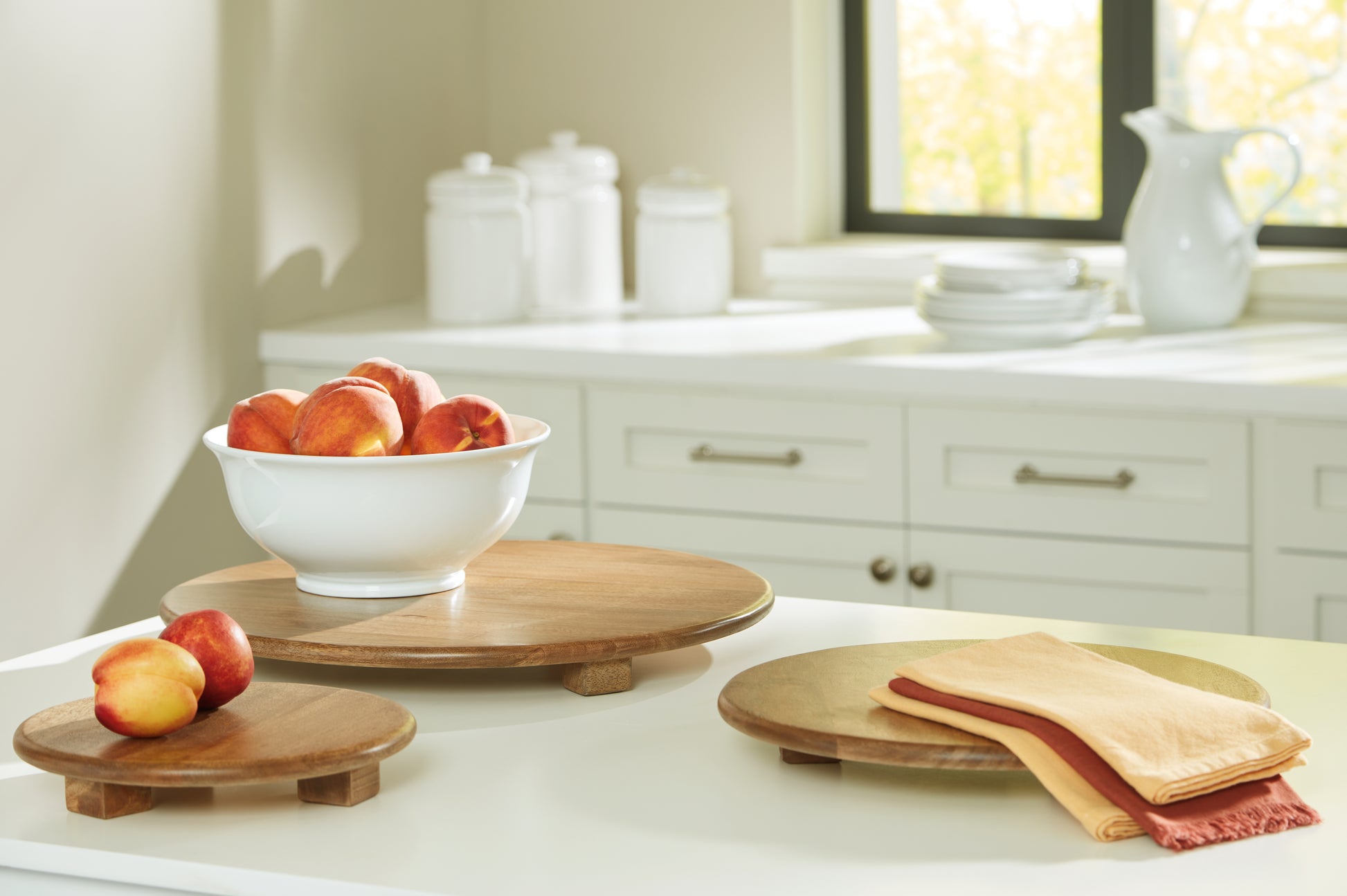 Haines Furniture Outlet - Ashley Furniture - Kaidler Tray Set (Set of 3) - Tray Set (3/CN) / Brown - A2000614