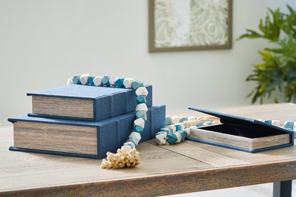 Haines Furniture Outlet - Ashley Furniture - Jolina Box Set (set of 3) - Box Set (3/CN) / Blue - A2000617