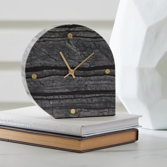 Haines Furniture Outlet - Ashley Furniture - Janmour Table Clock (Set of 2) - Table Clock (2/CS) / Black - A2000661