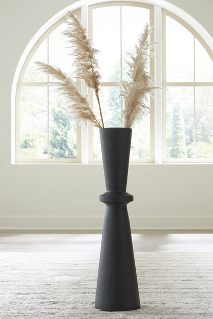 Haines Furniture Outlet - Ashley Furniture - Collisten Vase - Vase / Black - A2000664