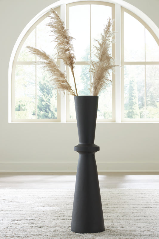 Haines Furniture Outlet - Ashley Furniture - Collisten Vase - Vase / Black - A2000664