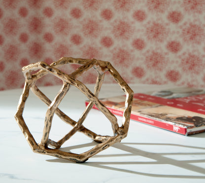 Haines Furniture Outlet - Ashley Furniture - Laddington Sculpture - Sculpture (2/CS) / Antique Brass Finish - A2000670