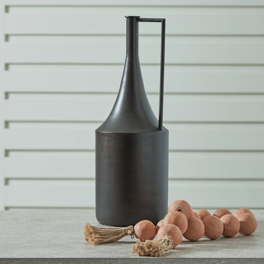 Haines Furniture Outlet - Ashley Furniture - Zainforth Vase - Vase / Distressed Brown - A2000695